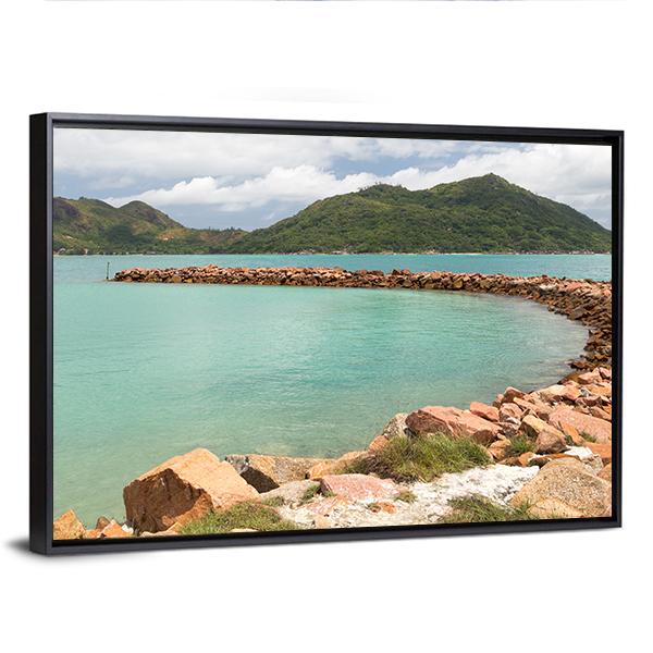 Turquoise Sea Canvas Wall Art-3 Horizontal-Gallery Wrap-25" x 16"-Tiaracle