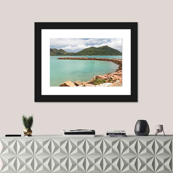 Turquoise Sea Vertical Canvas Wall Art-3 Vertical-Gallery Wrap-12" x 25"-Tiaracle