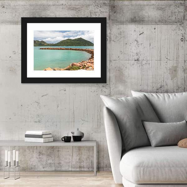 Turquoise Sea Vertical Canvas Wall Art-3 Vertical-Gallery Wrap-12" x 25"-Tiaracle