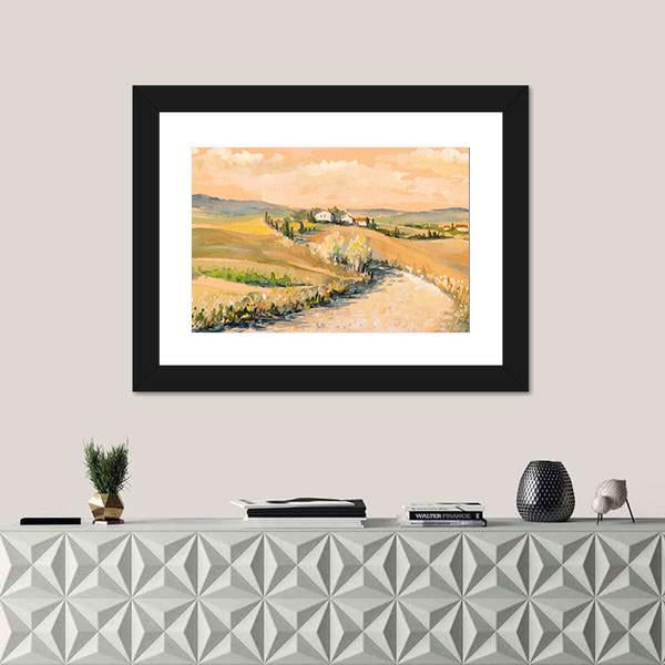 Tuscany Hill Panoramic Canvas Wall Art-1 Piece-36" x 12"-Tiaracle