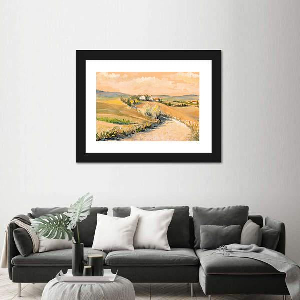 Tuscany Hill Panoramic Canvas Wall Art-1 Piece-36" x 12"-Tiaracle
