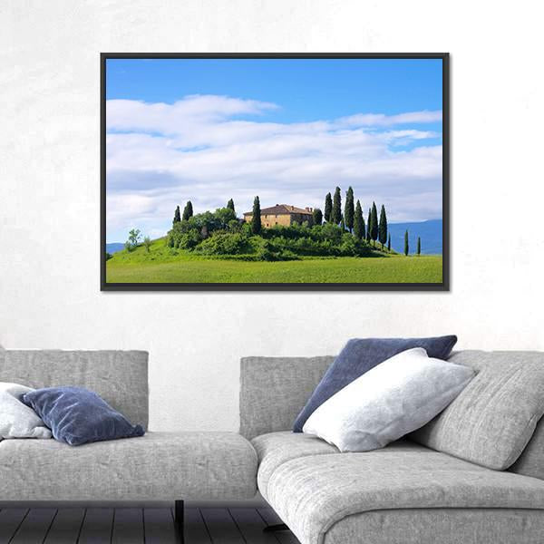 Tuscany House 02 Canvas Wall Art-1 Piece-Floating Frame-24" x 16"-Tiaracle
