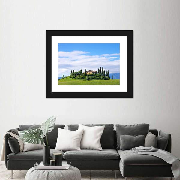 Tuscany House 02 Canvas Wall Art-1 Piece-Framed Print-20" x 16"-Tiaracle