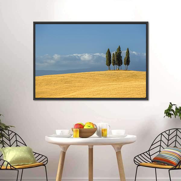 Tuscany Landscape Italy Canvas Wall Art-3 Horizontal-Gallery Wrap-25" x 16"-Tiaracle