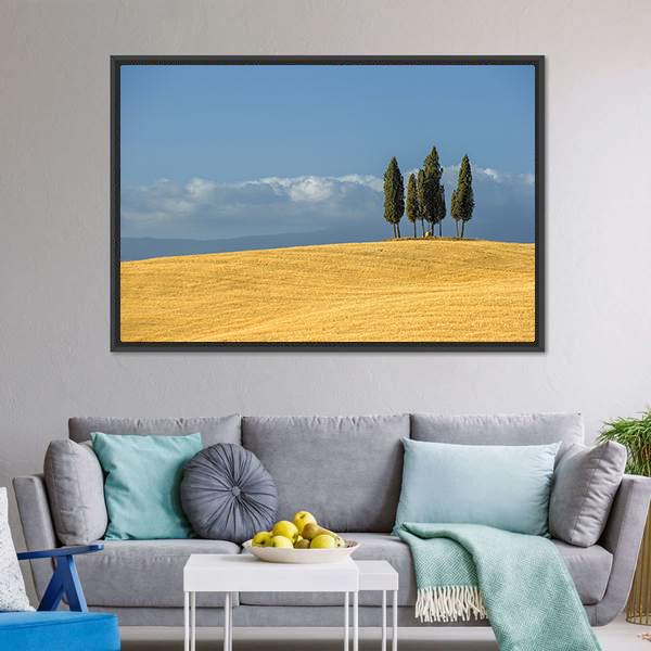 Tuscany Landscape Italy Canvas Wall Art-3 Horizontal-Gallery Wrap-25" x 16"-Tiaracle