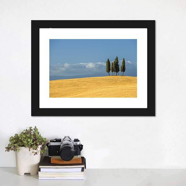 Tuscany Landscape Italy Canvas Wall Art-1 Piece-Framed Print-20" x 16"-Tiaracle