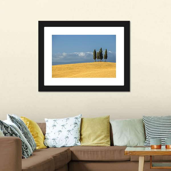 Tuscany Landscape Italy Canvas Wall Art-3 Horizontal-Gallery Wrap-25" x 16"-Tiaracle