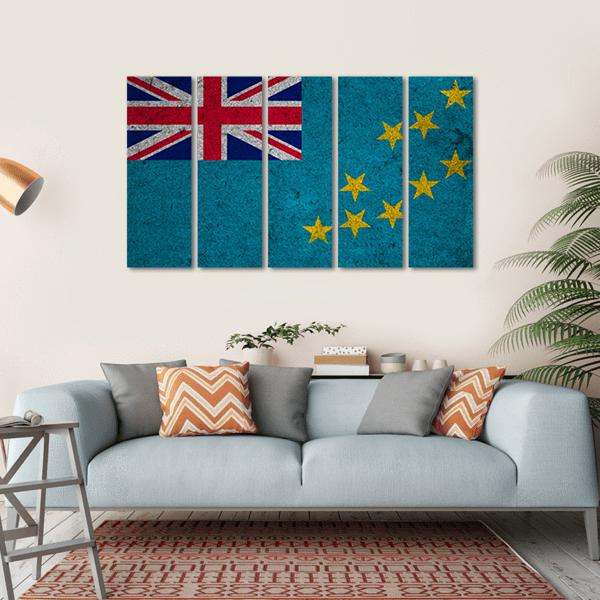 Tuvalu Flag Canvas Wall Art-5 Horizontal-Gallery Wrap-22" x 12"-Tiaracle