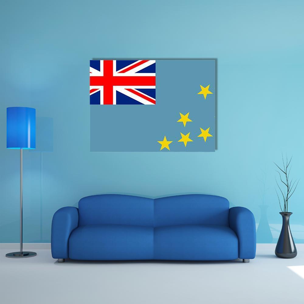 Tuvalu Flag Canvas Wall Art-3 Horizontal-Gallery Wrap-37" x 24"-Tiaracle