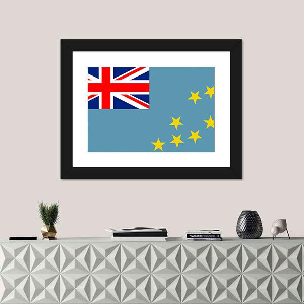 Tuvalu Flag Panoramic Canvas Wall Art-1 Piece-36" x 12"-Tiaracle