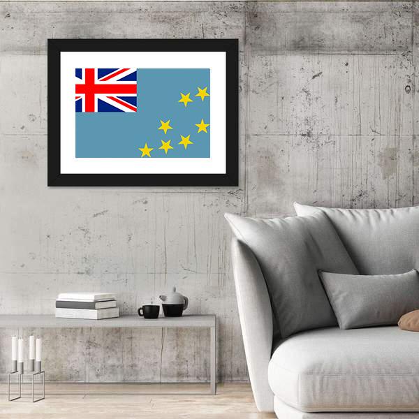 Tuvalu Flag Panoramic Canvas Wall Art-1 Piece-36" x 12"-Tiaracle