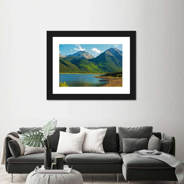 Twin Lakes Canvas Wall Art-1 Piece-Framed Print-30" x 20"-Tiaracle