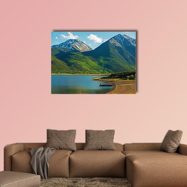 Twin Lakes Canvas Wall Art-1 Piece-Gallery Wrap-36" x 24"-Tiaracle