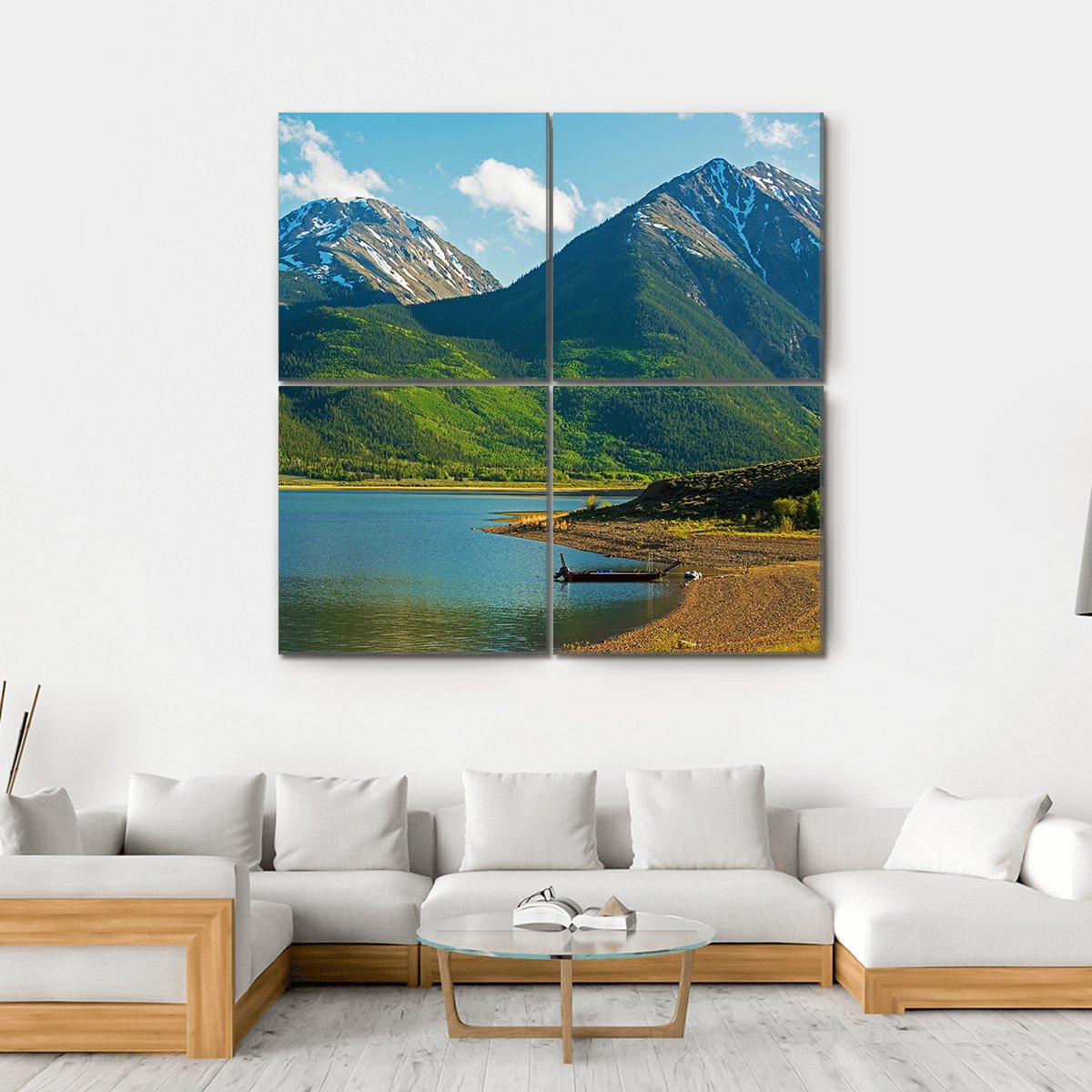 Twin Lakes Canvas Wall Art-4 Square-Gallery Wrap-17" x 17"-Tiaracle