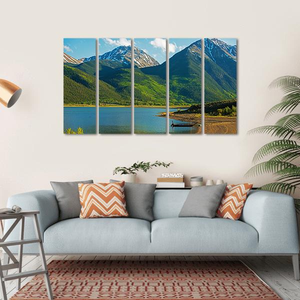 Twin Lakes Canvas Wall Art-5 Horizontal-Gallery Wrap-22" x 12"-Tiaracle
