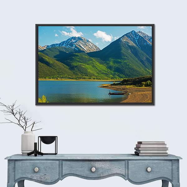 Twin Lakes Canvas Wall Art-5 Horizontal-Gallery Wrap-22" x 12"-Tiaracle