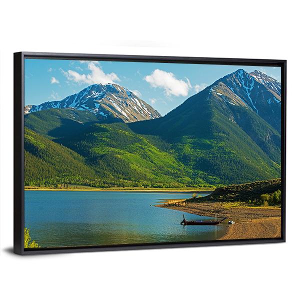 Twin Lakes Canvas Wall Art-5 Horizontal-Gallery Wrap-22" x 12"-Tiaracle