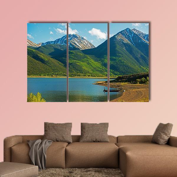 Twin Lakes Canvas Wall Art-3 Horizontal-Gallery Wrap-37" x 24"-Tiaracle