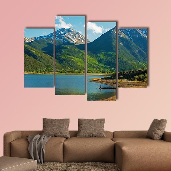 Twin Lakes Canvas Wall Art-4 Pop-Gallery Wrap-50" x 32"-Tiaracle