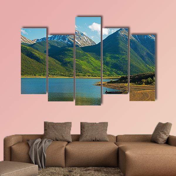 Twin Lakes Canvas Wall Art-5 Pop-Gallery Wrap-47" x 32"-Tiaracle