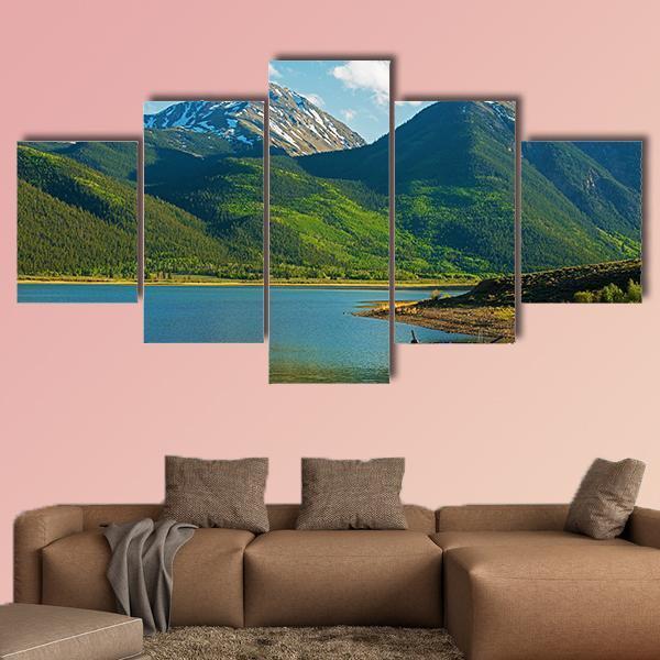 Twin Lakes Canvas Wall Art-5 Star-Gallery Wrap-62" x 32"-Tiaracle
