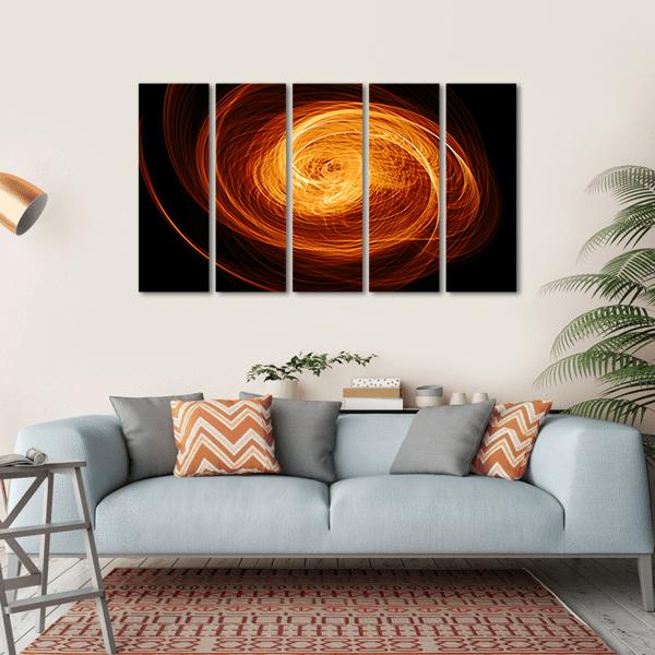 Twisted Quasar Black Hole Canvas Wall Art-4 Horizontal-Gallery Wrap-34" x 24"-Tiaracle