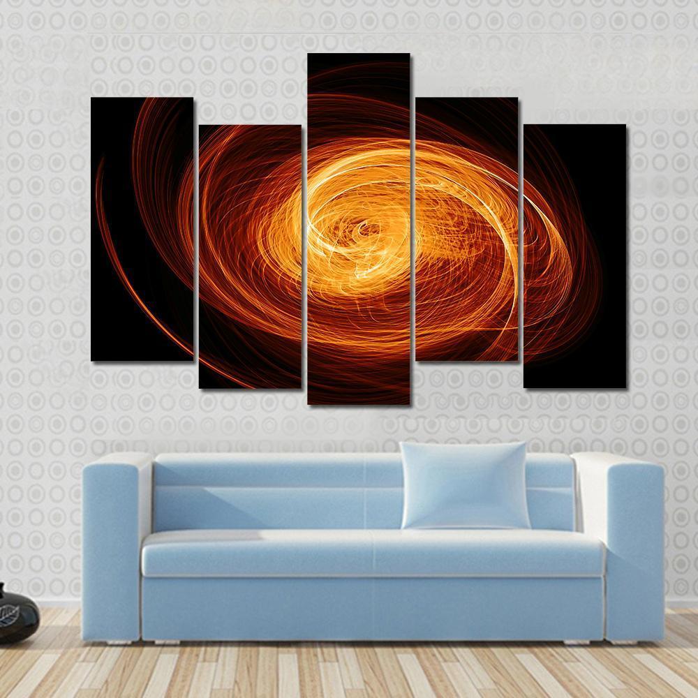 Twisted Quasar Black Hole Canvas Wall Art-5 Pop-Gallery Wrap-47" x 32"-Tiaracle