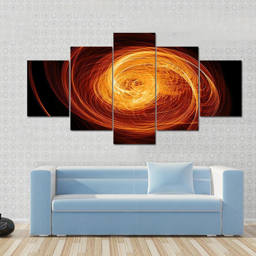 Twisted Quasar Black Hole Canvas Wall Art-5 Pop-Gallery Wrap-47" x 32"-Tiaracle