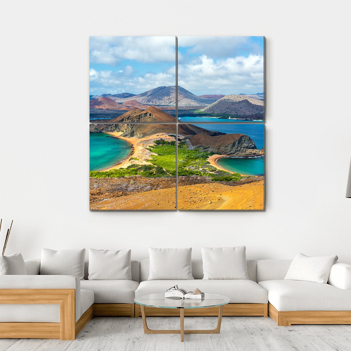 Bartolome Island Ecuador Canvas Wall Art-4 Square-Gallery Wrap-17" x 17"-Tiaracle