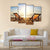 Two Deck Chairs At Beach Canvas Wall Art-4 Pop-Gallery Wrap-50" x 32"-Tiaracle