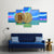 Two Gold Bitcoins Canvas Wall Art-1 Piece-Gallery Wrap-48" x 32"-Tiaracle