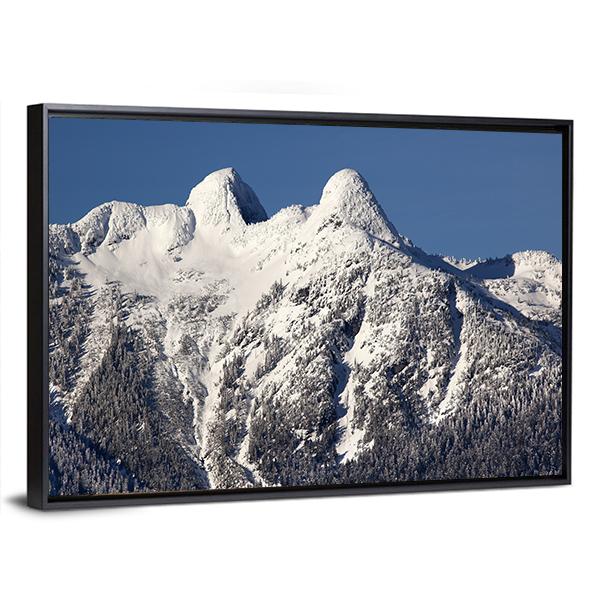 Two Lions Snow Mountains Canvas Wall Art-3 Horizontal-Gallery Wrap-25" x 16"-Tiaracle