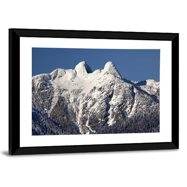 Two Lions Snow Mountains Canvas Wall Art-3 Horizontal-Gallery Wrap-25" x 16"-Tiaracle