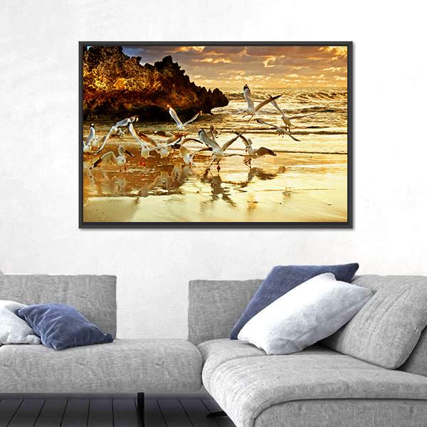 Two Rocks Perth Western Australia Canvas Wall Art-1 Piece-Floating Frame-24" x 16"-Tiaracle