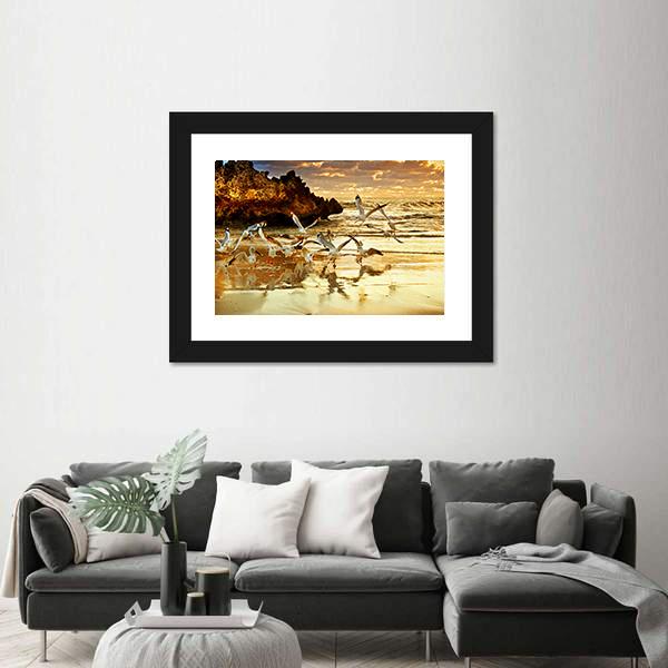 Two Rocks Perth Western Australia Canvas Wall Art-1 Piece-Framed Print-20" x 16"-Tiaracle