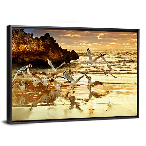 Two Rocks Perth Western Australia Canvas Wall Art-5 Horizontal-Gallery Wrap-22" x 12"-Tiaracle