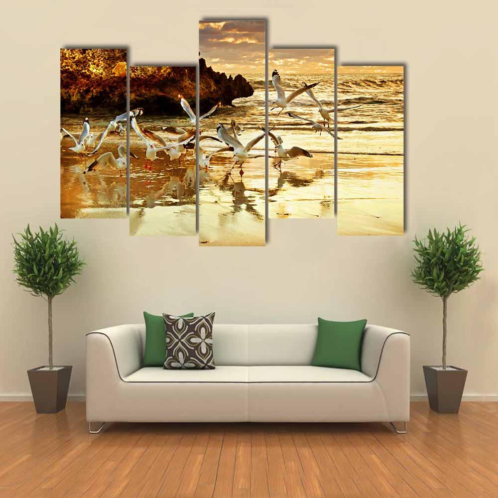 Two Rocks Perth Western Australia Canvas Wall Art-5 Pop-Gallery Wrap-32" x 21"-Tiaracle