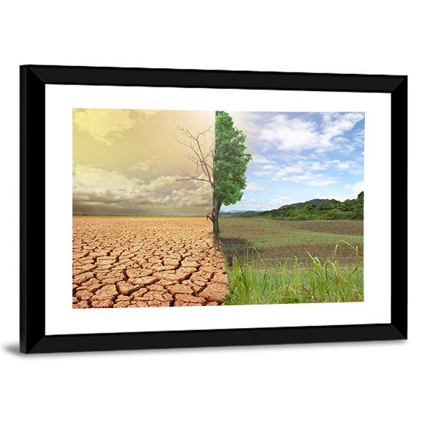 Two Season Concept Vertical Canvas Wall Art-3 Vertical-Gallery Wrap-12" x 25"-Tiaracle