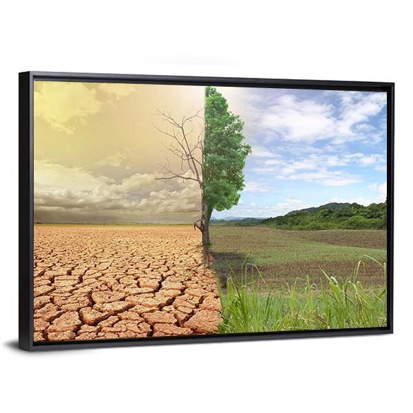 Two Season Concept Vertical Canvas Wall Art-3 Vertical-Gallery Wrap-12" x 25"-Tiaracle