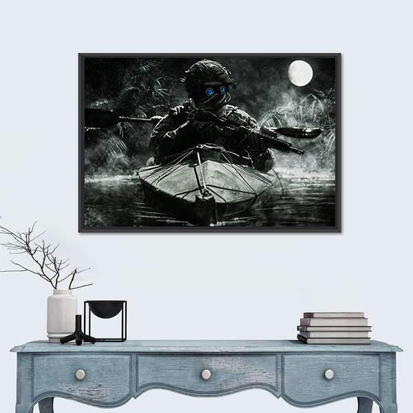 Two Special Forces Operators Canvas Wall Art-5 Horizontal-Gallery Wrap-22" x 12"-Tiaracle