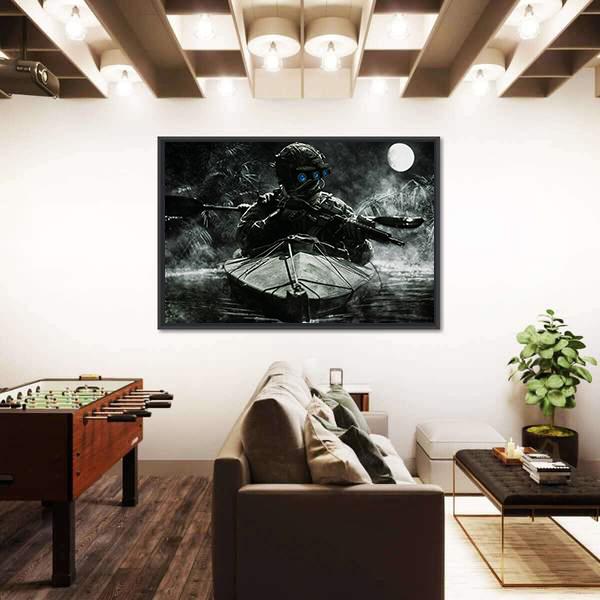 Two Special Forces Operators Canvas Wall Art-5 Horizontal-Gallery Wrap-22" x 12"-Tiaracle