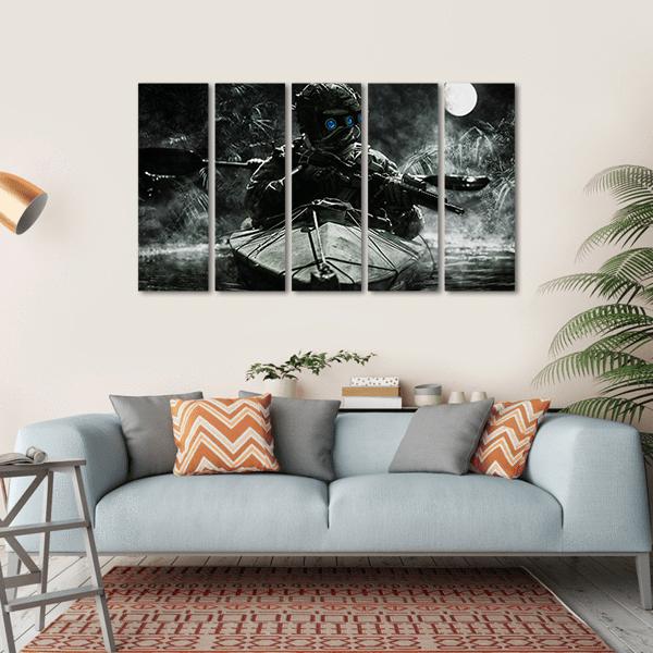 Two Special Forces Operators Canvas Wall Art-5 Horizontal-Gallery Wrap-22" x 12"-Tiaracle