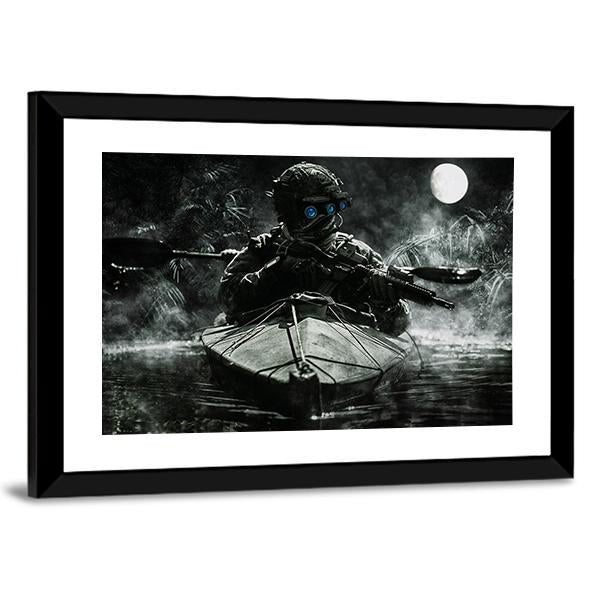 Two Special Forces Operators Canvas Wall Art-3 Horizontal-Gallery Wrap-25" x 16"-Tiaracle