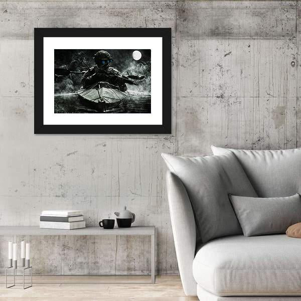 Two Special Forces Operators Canvas Wall Art-5 Horizontal-Gallery Wrap-22" x 12"-Tiaracle