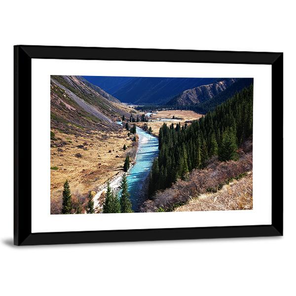 Tyan Shan Mountains Panoramic Canvas Wall Art-1 Piece-36" x 12"-Tiaracle