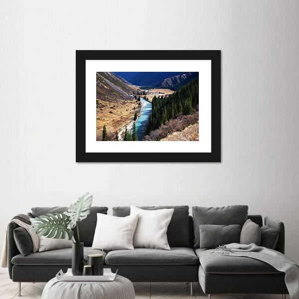 Tyan Shan Mountains Panoramic Canvas Wall Art-1 Piece-36" x 12"-Tiaracle