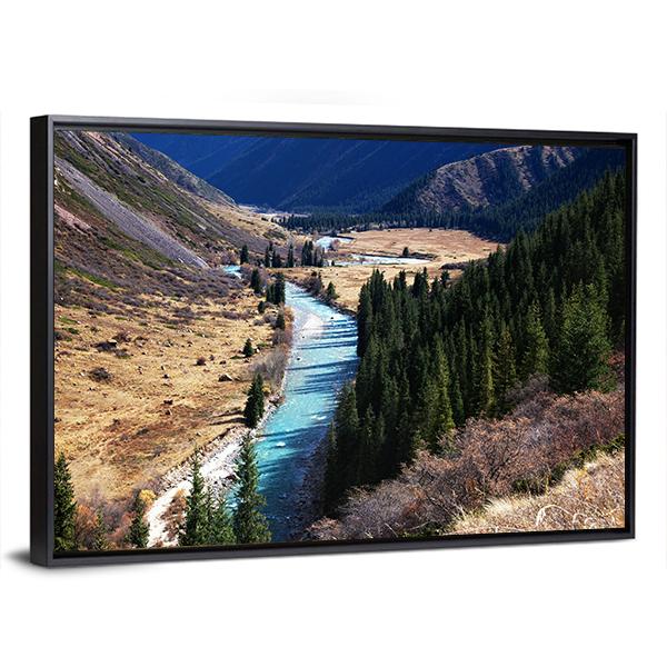 Tyan Shan Mountains Panoramic Canvas Wall Art-1 Piece-36" x 12"-Tiaracle