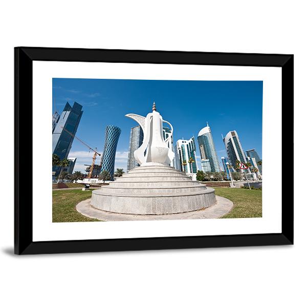 Typical Arabic Traditional Coffee Pot Canvas Wall Art-5 Horizontal-Gallery Wrap-22" x 12"-Tiaracle