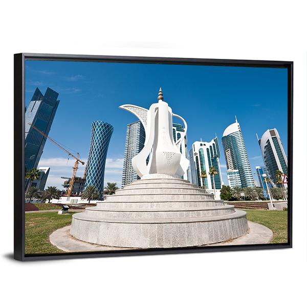 Typical Arabic Traditional Coffee Pot Canvas Wall Art-5 Horizontal-Gallery Wrap-22" x 12"-Tiaracle