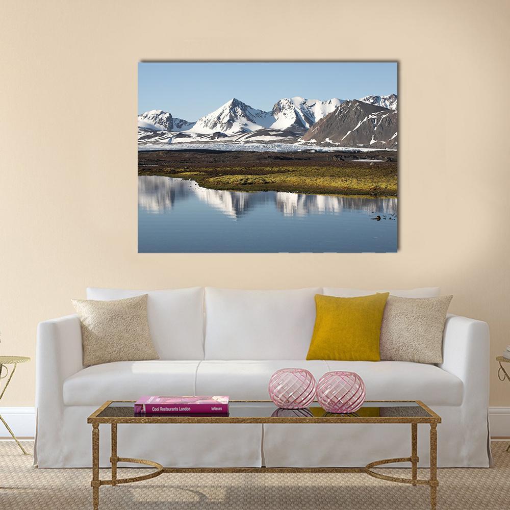 Typical Arctic Summer Landscape Canvas Wall Art-5 Horizontal-Gallery Wrap-22" x 12"-Tiaracle